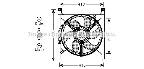 AVA QUALITY COOLING ventiliatorius, radiatoriaus OL7525